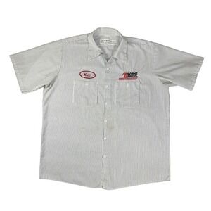 WearGuard Airborne Express Work Shirt Mens XL "Matt" Pinstripe Short Sleeve